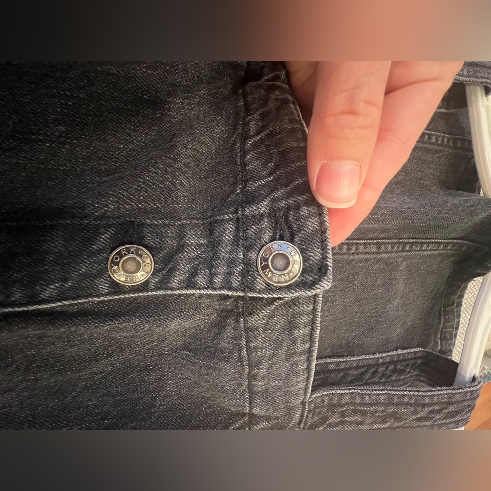 OAT—Black Denim Button-Front Dress - Picture 3 of 8